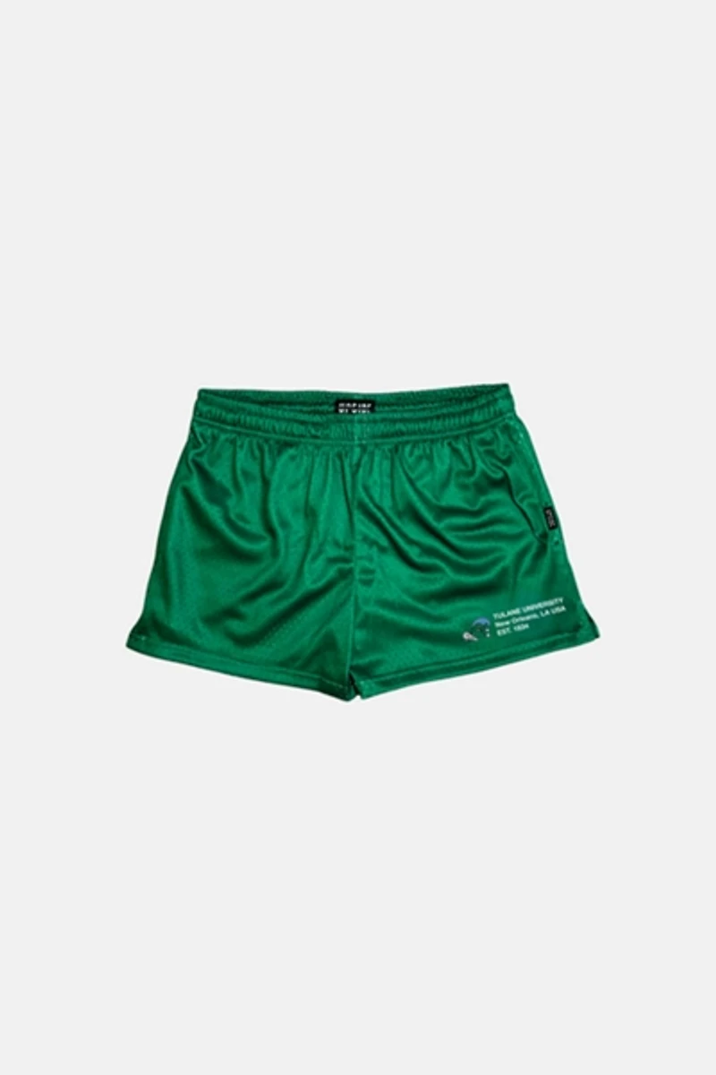 Upside Tulane Green Wave Mesh Shorts