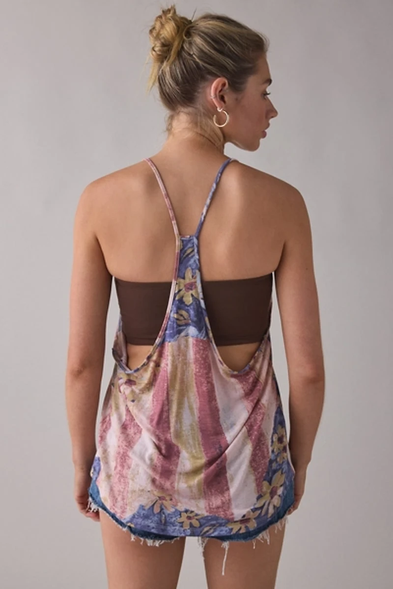 BDG Bowery Graphic Jersey Knit Relaxed String Tank Top