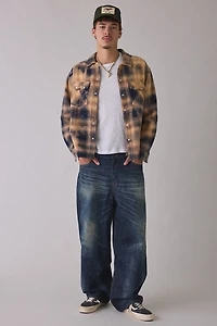 Levi’s® Washed Plaid Boxy Fit Western Snap Front Long Sleeve Shirt