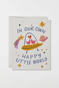 Red Cap Happy Little World Love Greeting Card