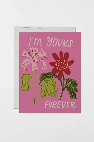 Red Cap Yours Forever Love Greeting Card