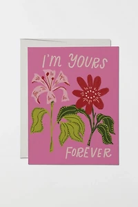 Red Cap Yours Forever Love Greeting Card