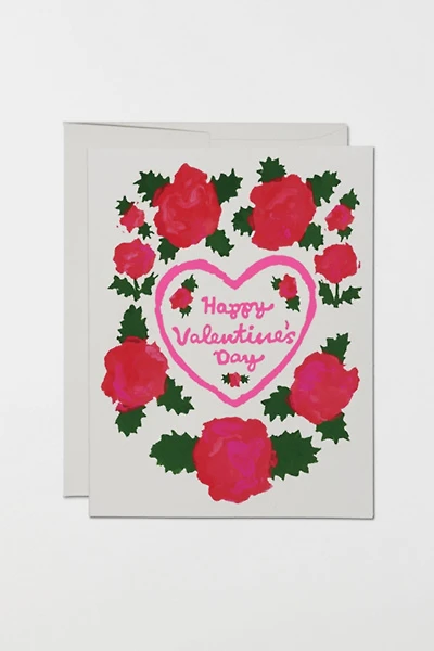 Red Cap Rosy Heart Valentine Greeting Card