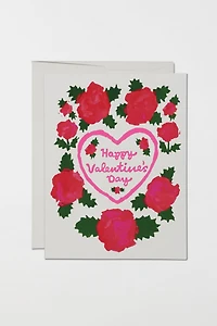 Red Cap Rosy Heart Valentine Greeting Card