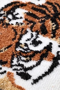 Tiger Shaped Knitted Rug