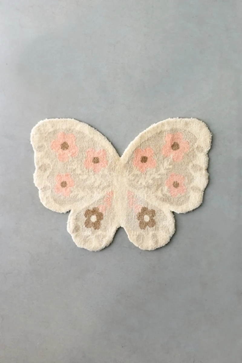 Butterfly Shaped Knitted Rug