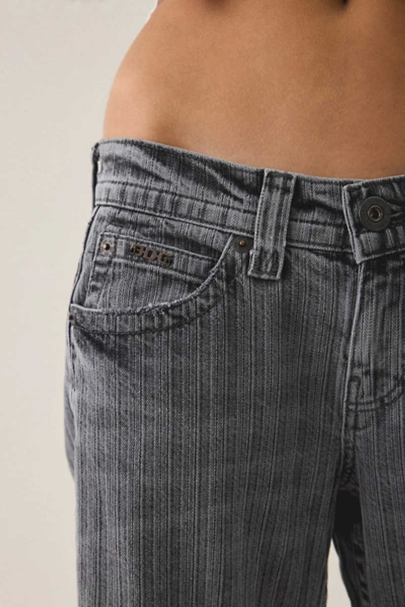 BDG Kayla Jacquard Stripe Low-Rise Jeans