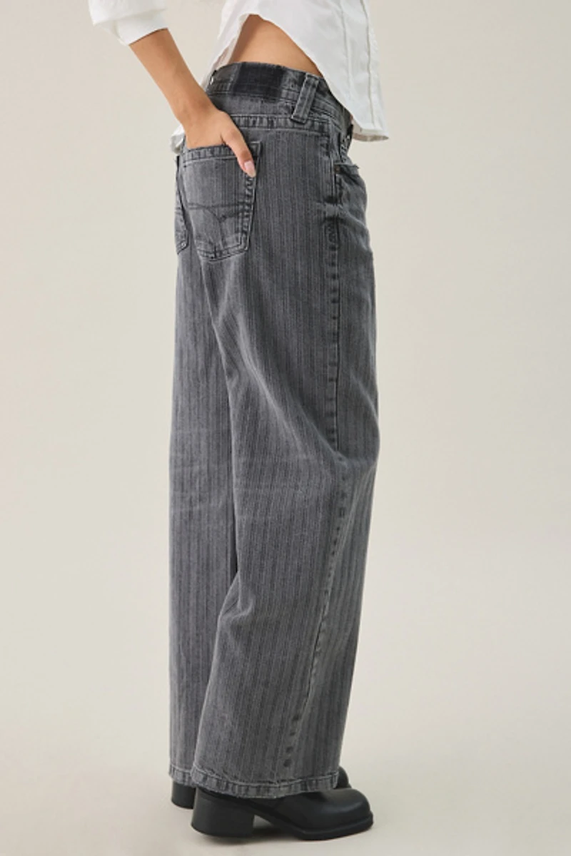 BDG Kayla Jacquard Stripe Low-Rise Jeans