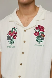 The Critical Slide Society Cultivate Embroidered Short Sleeve Shirt