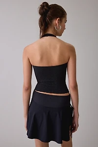 Out From Under Lue Jacquard Seamless Knit Halter Top