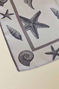 Shellscape Pattern Satin Scarf