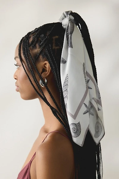 Shellscape Pattern Satin Scarf