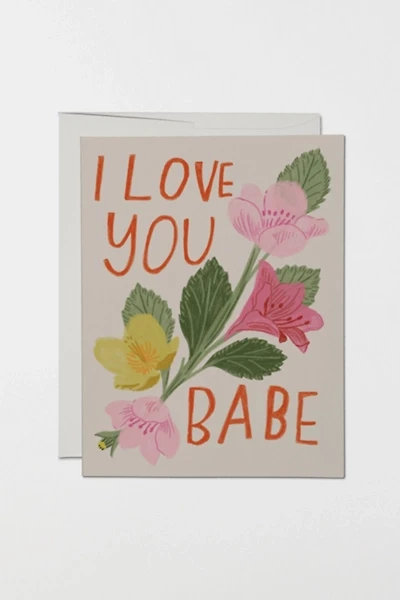 Red Cap Love You Babe Greeting Card
