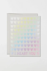 Red Cap Lots of Hearts Love Greeting Card