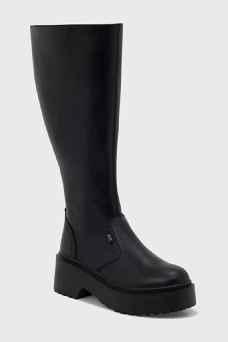 ROC Troupe Leather Knee High Wide Calf Boot