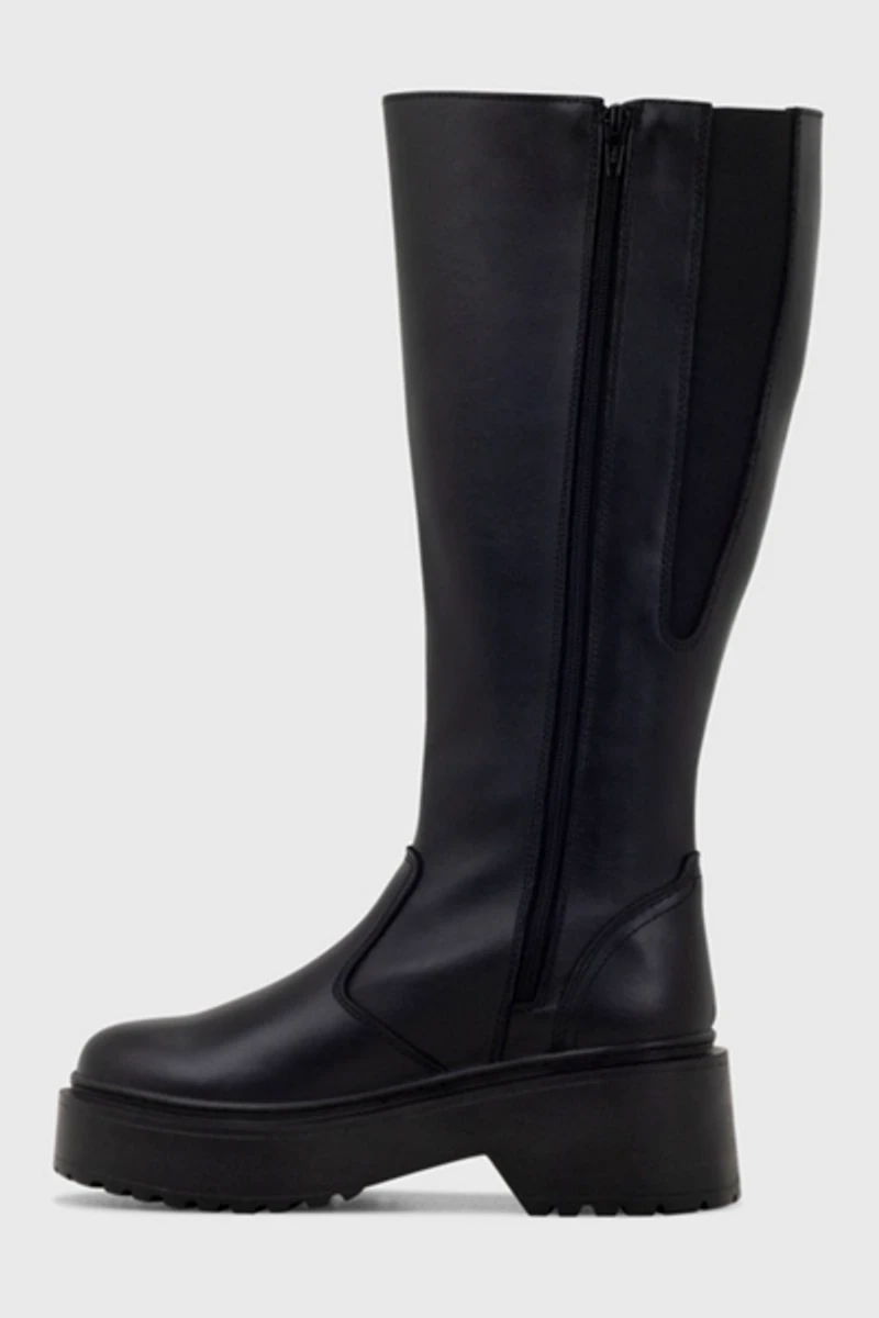 ROC Troupe Leather Knee High Wide Calf Boot