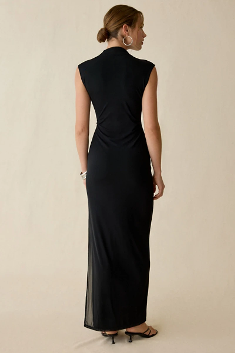 UO Pure Form High Neck Sleeveless Maxi Dress