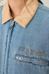 OBEY Ezra Contrast Collar Denim Workwear Jacket