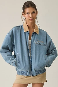 OBEY Ezra Contrast Collar Denim Workwear Jacket