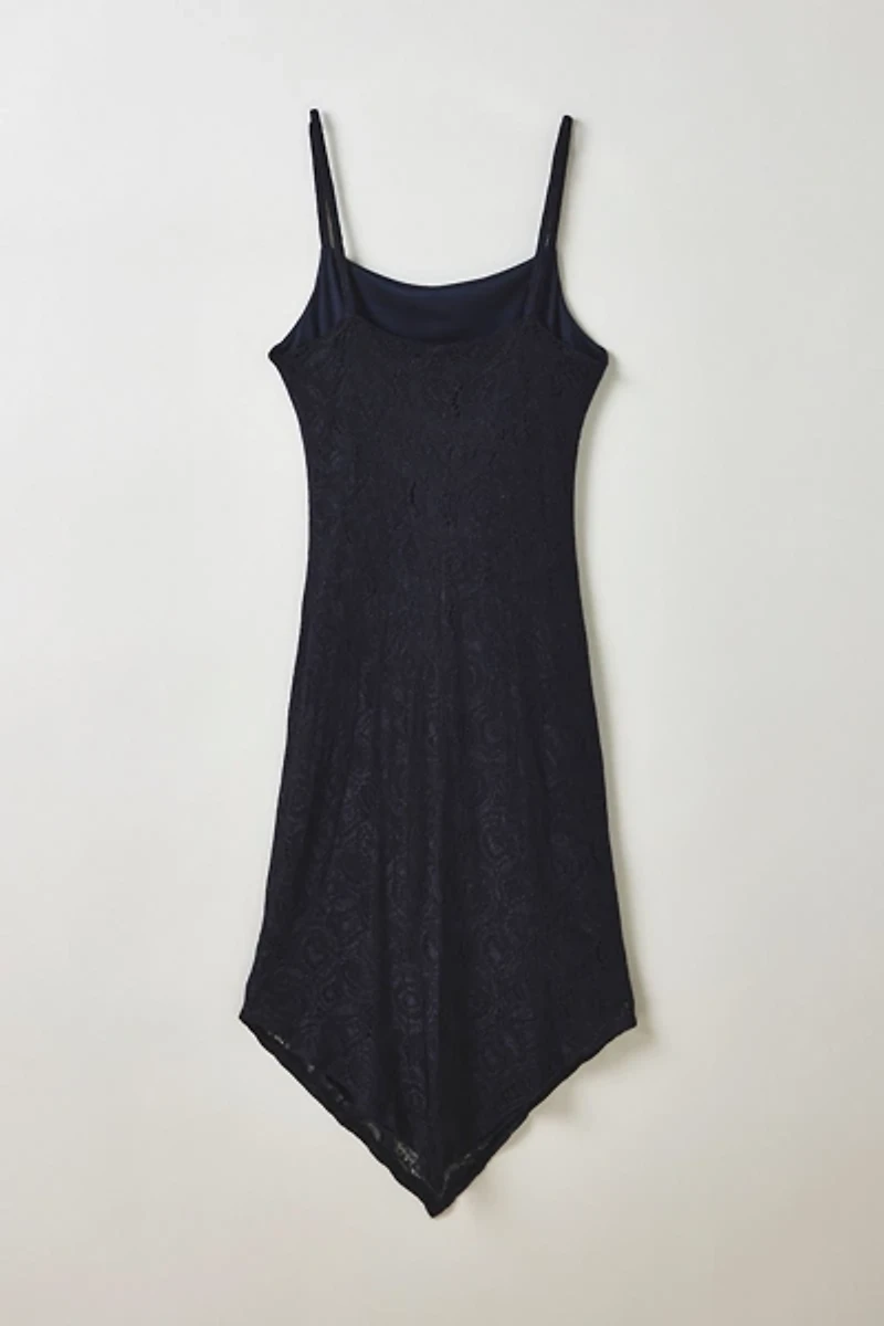 Vintage By ThreeDaysAWeek Navy Lace Midi Dress