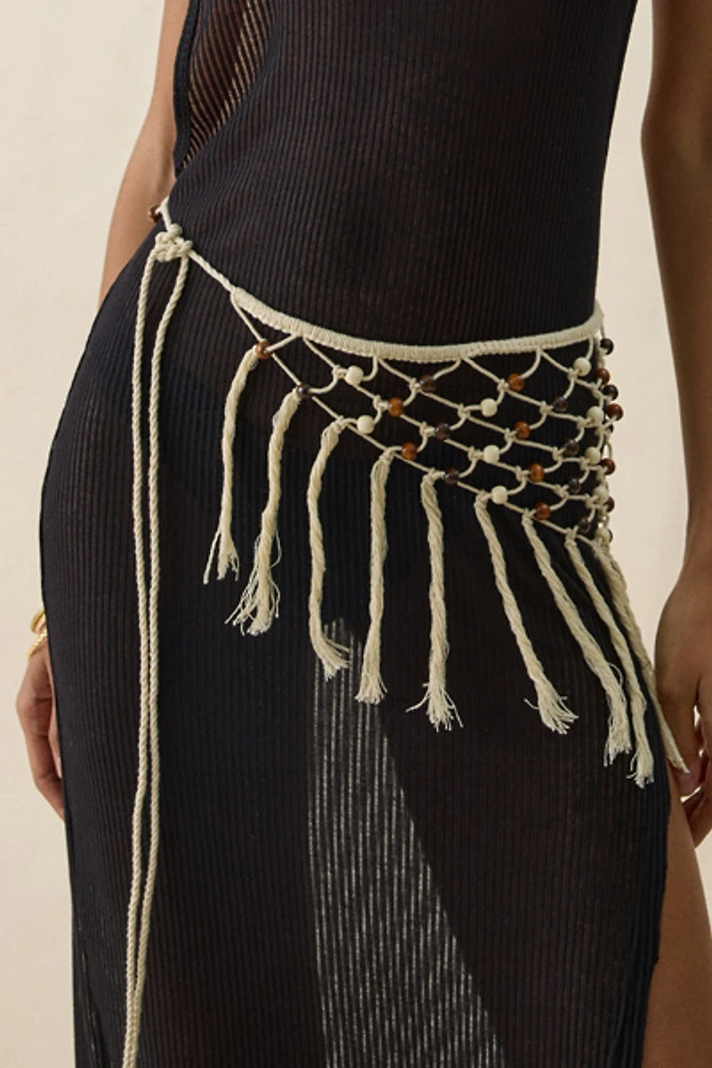 Beaded Fringe Sarong