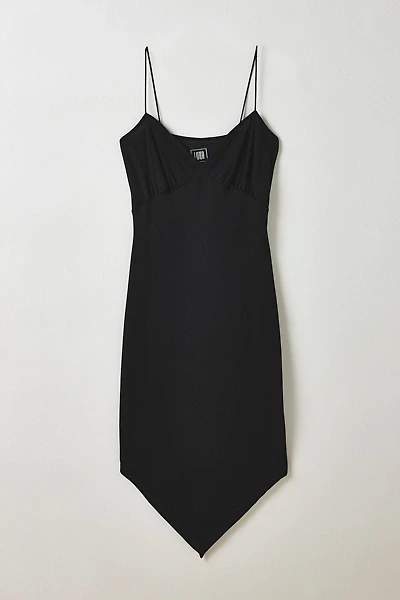 Vintage By ThreeDaysAWeek Noir V-Hem Slip Midi Dress