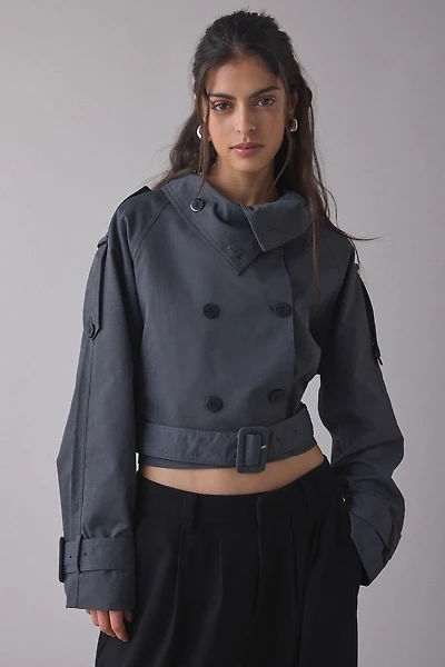 Lioness Blanc Cropped Trench Coat