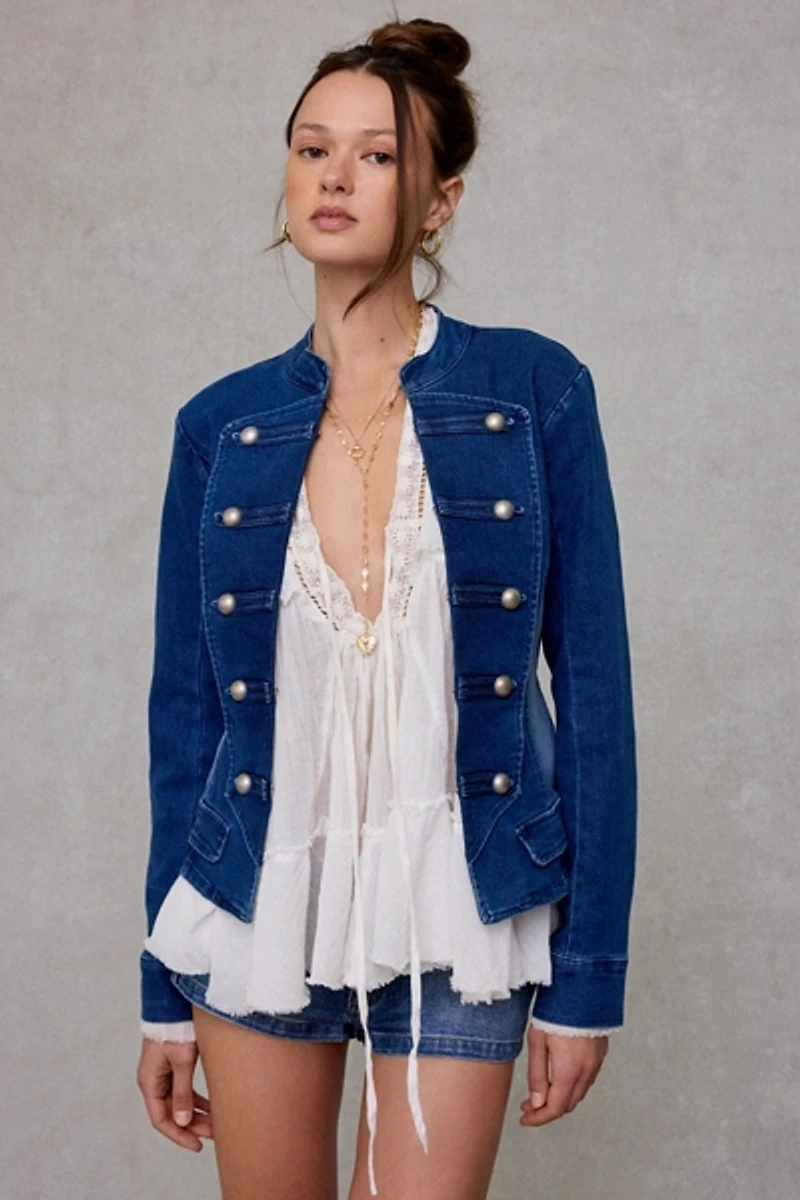 BDG Quinn Denim Band Jacket