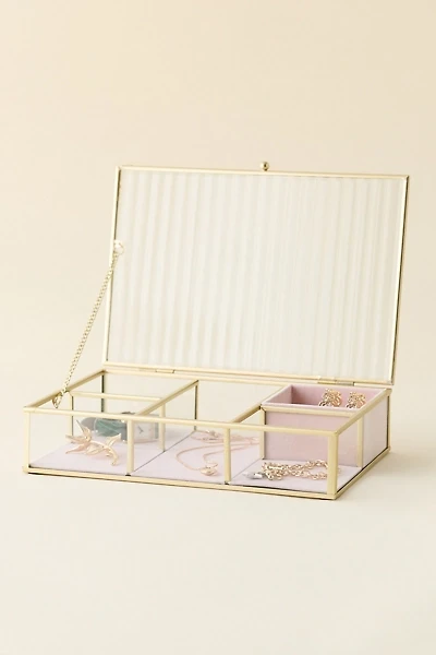 Fluted Glass Jewelry Box