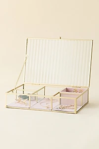 Fluted Glass Jewelry Box