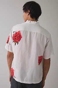 AllSaints Fleur Fazed Printed Boxy Resort Shirt
