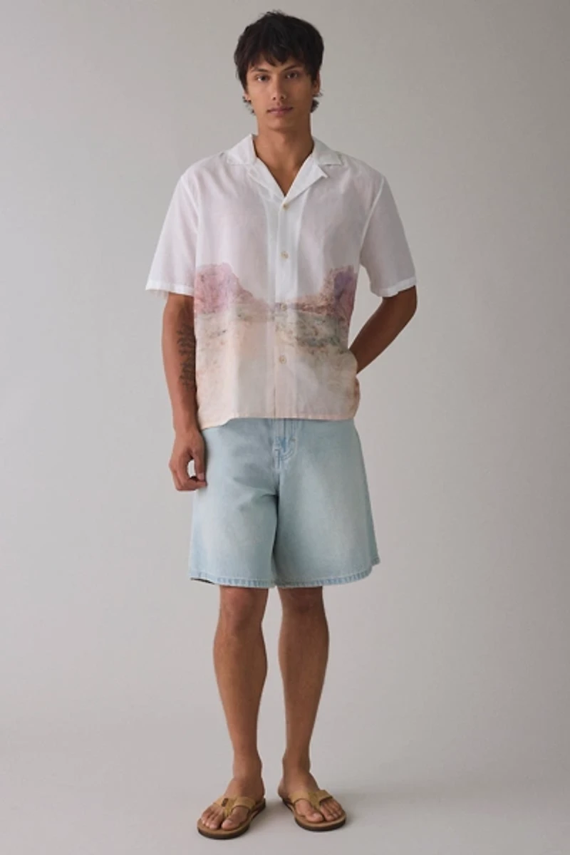 AllSaints Monument Photo Print Resort Shirt