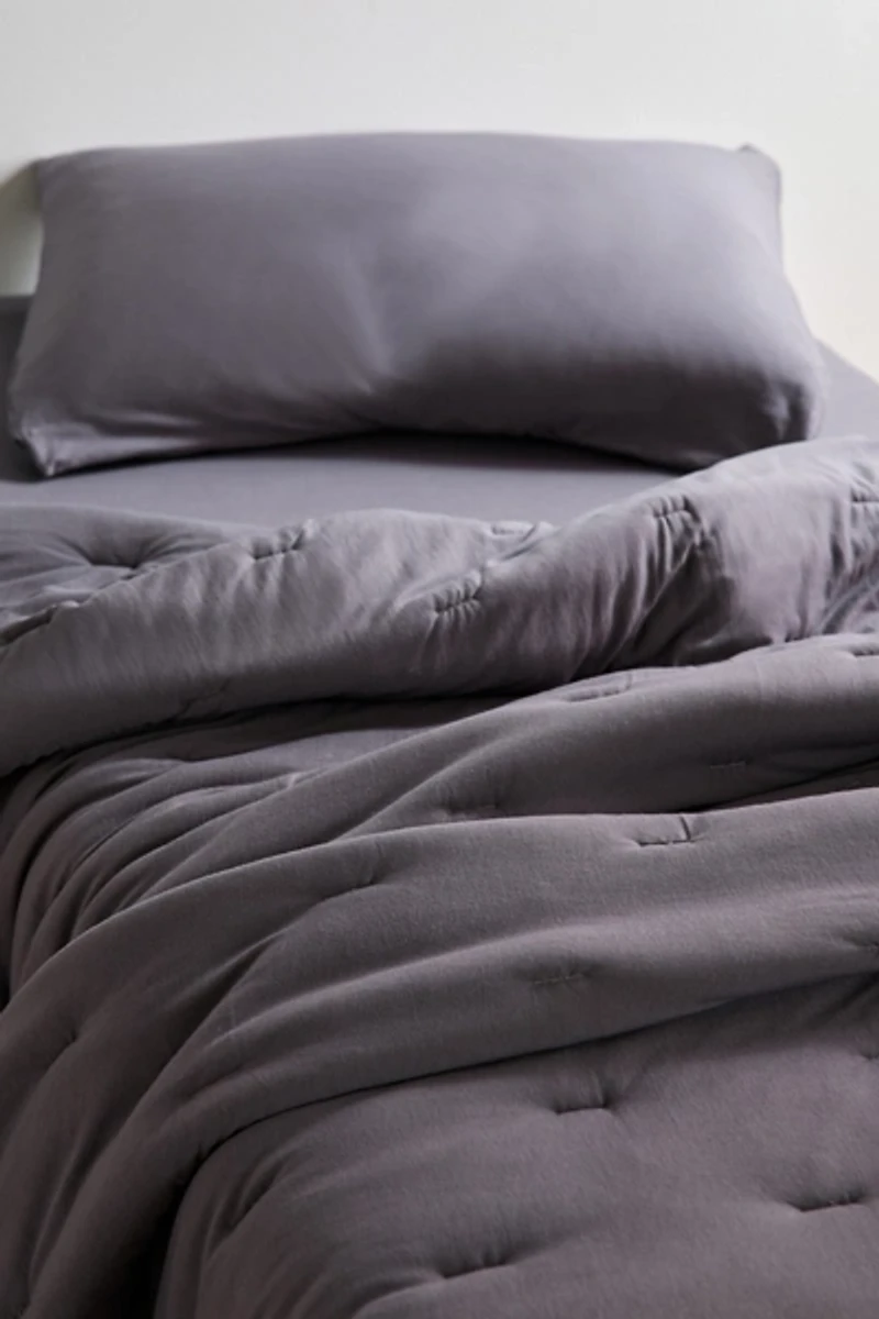 Soft Tee Jersey Pintuck Comforter Set