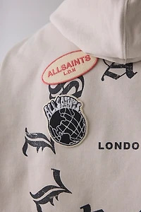 AllSaints Patcher Zip-Up Hoodie Sweatshirt
