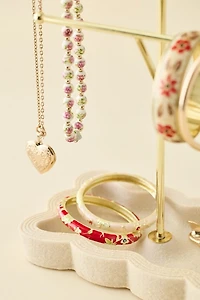Scalloped 2-Tier Jewelry Stand
