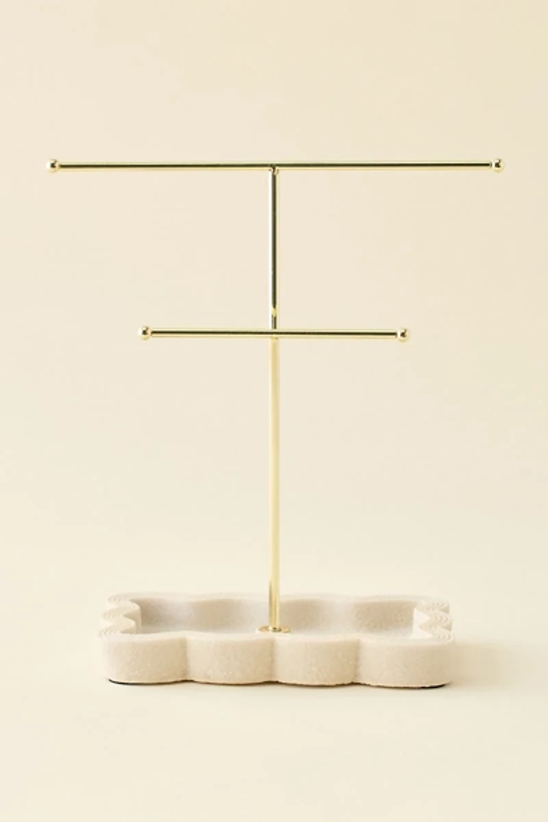 Scalloped 2-Tier Jewelry Stand