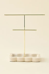 Scalloped 2-Tier Jewelry Stand