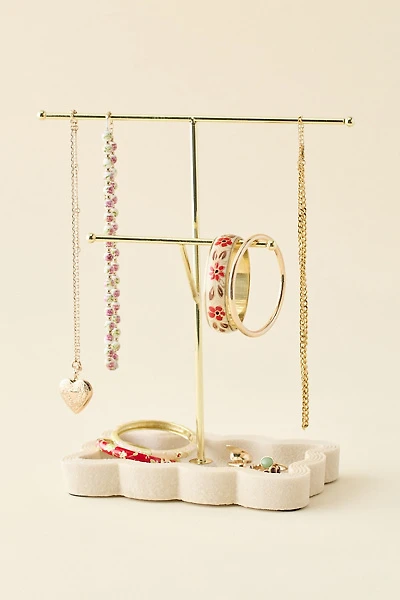 Scalloped 2-Tier Jewelry Stand