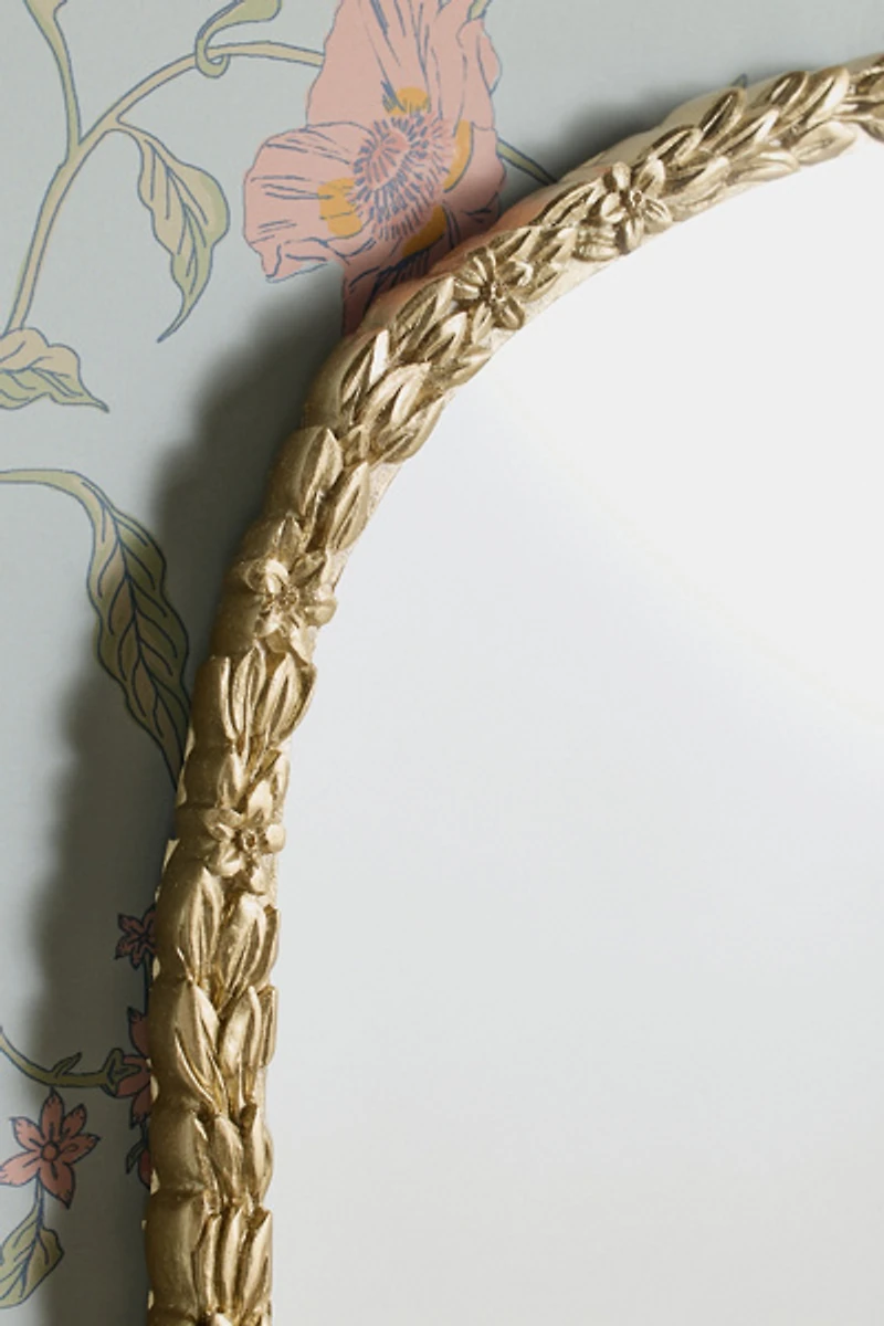 Laurel Leaf & Floral Arch Wall Mirror