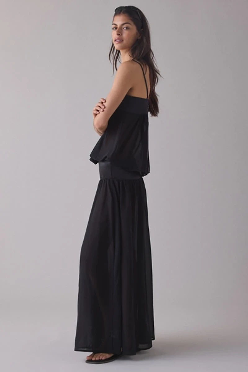 Lioness Gracia Sheer Chiffon Drop Waist Maxi Dress