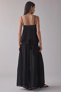Lioness Gracia Sheer Chiffon Drop Waist Maxi Dress