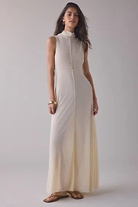 Lioness Last Light Sheer Mesh High Neck Maxi Dress