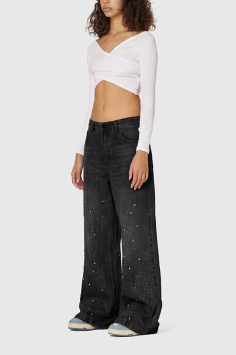 Aelfric Eden Rhinestone Baggy Jeans