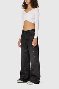 Aelfric Eden Rhinestone Baggy Jeans