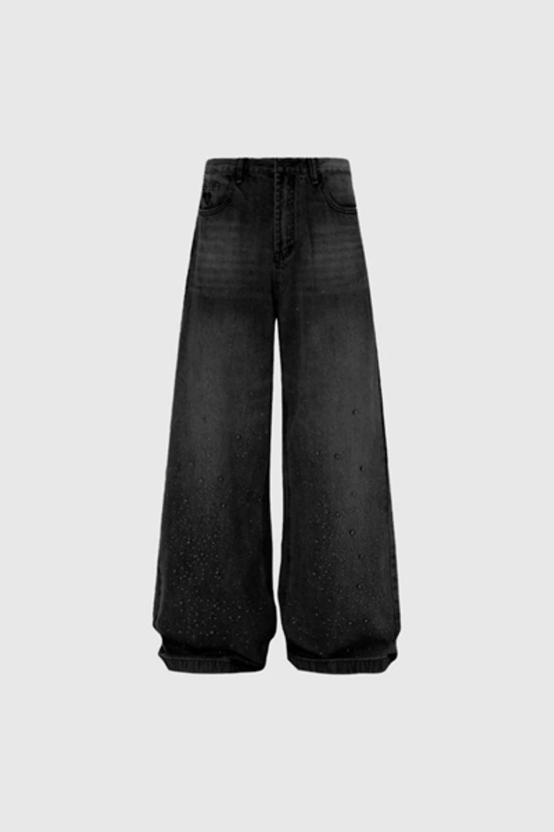 Aelfric Eden Rhinestone Baggy Jeans
