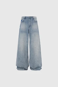 Aelfric Eden Rhinestone Baggy Jeans