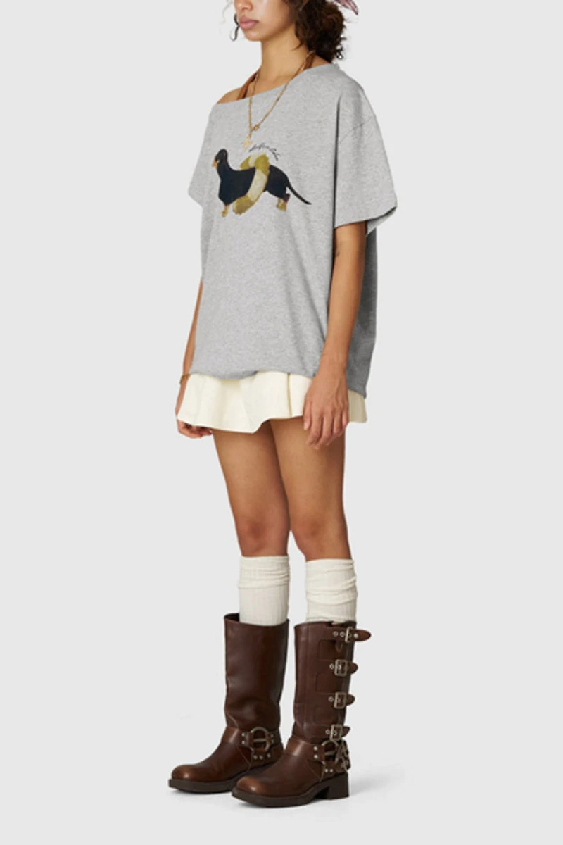 Aelfric Eden Dachshund Off-The-Shoulder Tee