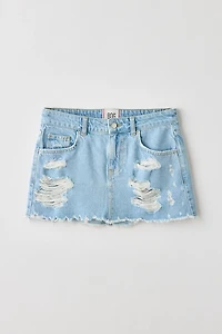 BDG All Destructed Denim Mini Skirt