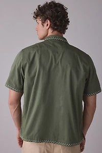 Service Works Embroidered Border Short Sleeve Shirt