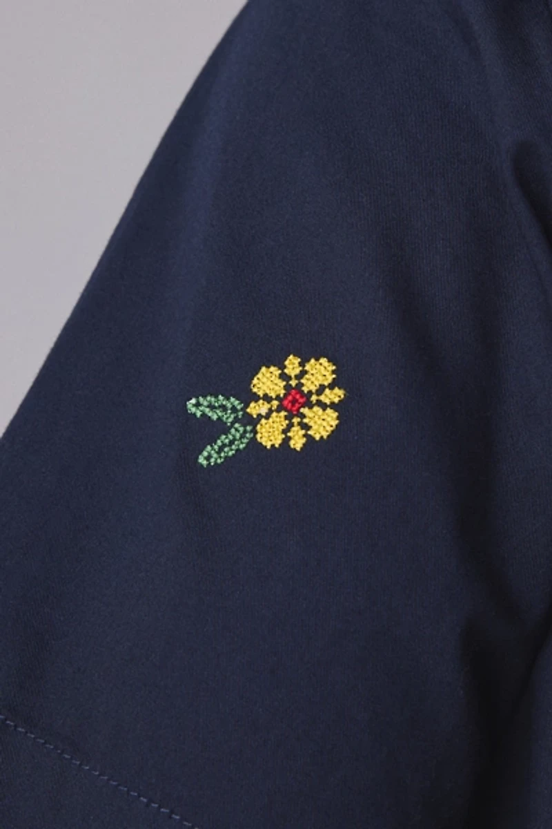Service Works Cross Stitch Floral Short Sleeve Shirt